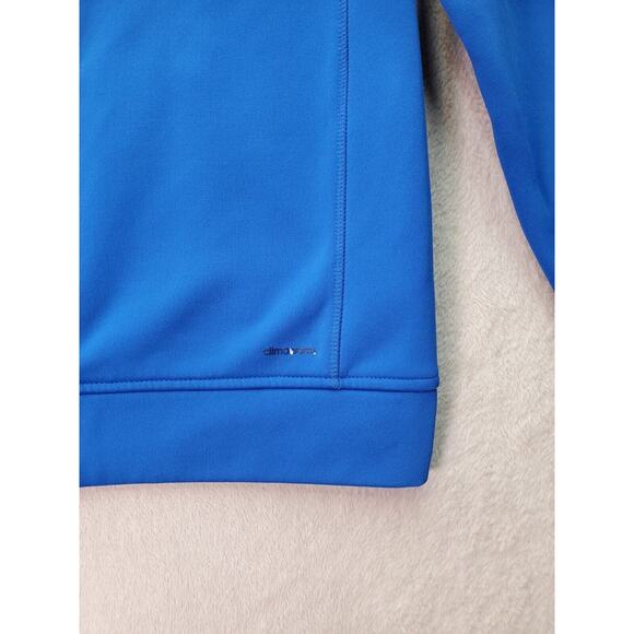 adidas Hoodie Youth‎ Large Blue Polyester Long Sleeve Embroidered Logo Pullover - Picture 10 of 10